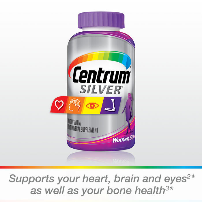 Centrum Silver Women (200 Count) Complete Multivitamin / Multimineral Supplement Tablet, Vitamin D3, Calcium, B Vitamins, Age 50+