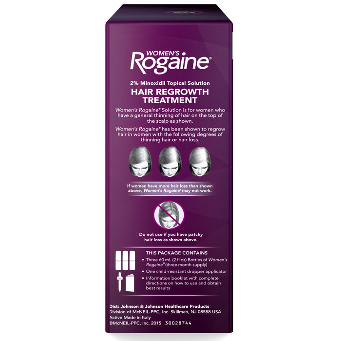 Women's Rogaine 2% Minoxidil Topical Solution, 3-Month Supply