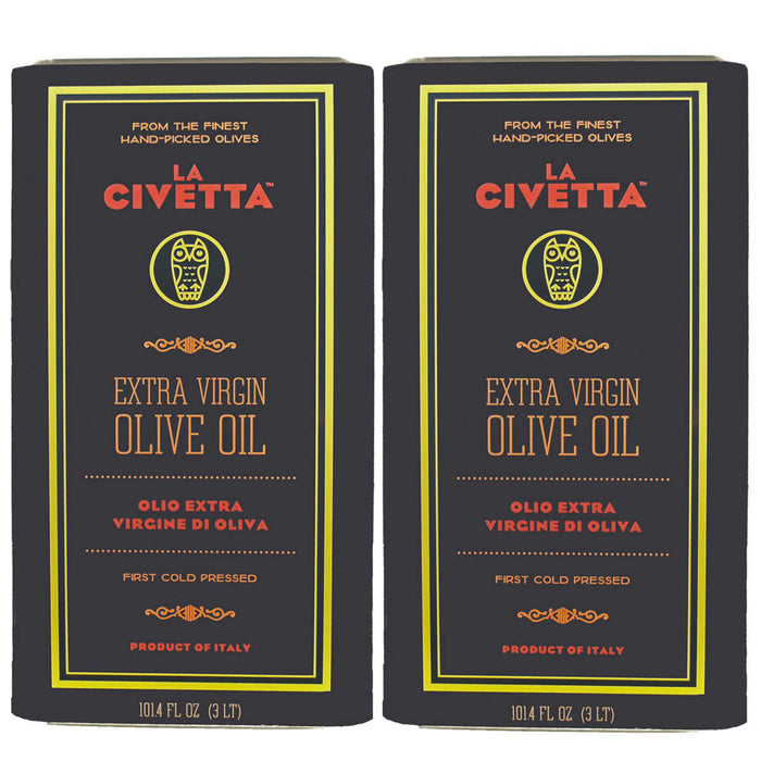 La Civetta Italian Extra Virgin Olive Oil 3L, Tins, 2-pack