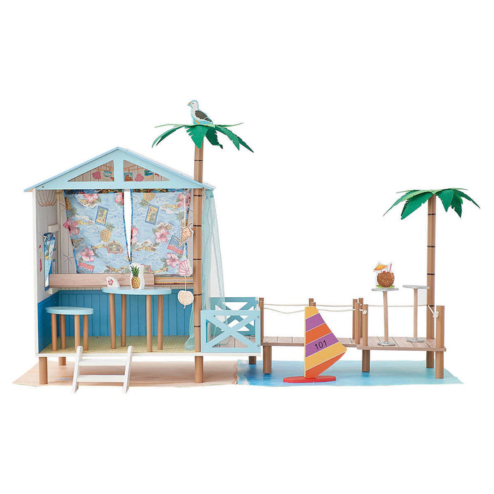 Doll House - Beach House Style with Accessories