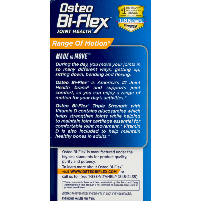 Osteo Bi-Flex Joint Health Dietary Supplement Value Pack, 160 count