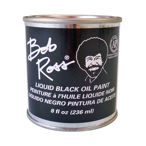 Bob Ross Liquid Base Coat, Black, 8 oz.
