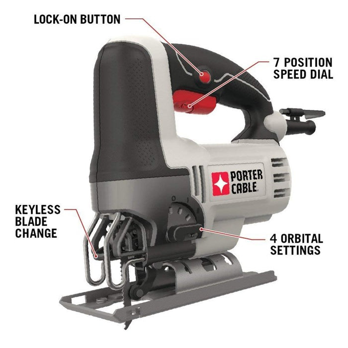 PORTER CABLE 6-Amp Orbital Jig Saw, PCE345