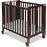 Foundations HideAway Compact Portable Wood Crib with Mattress, Antique Cherry