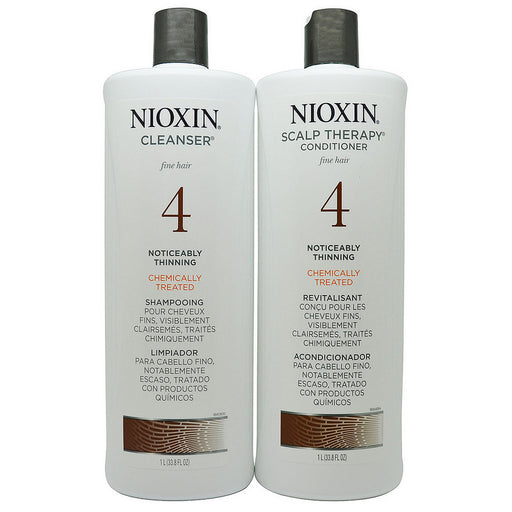 Nioxin System 4 Cleanser & Scalp Therapy Liter Duo, 33.8 Fl Oz