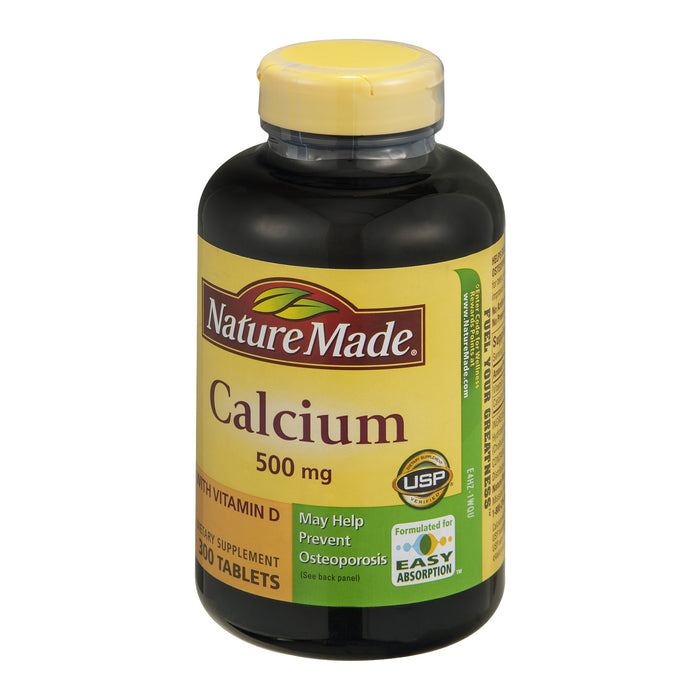 Nature Made Calcium + Vitamin D Tablets, 500mg, 300 Ct