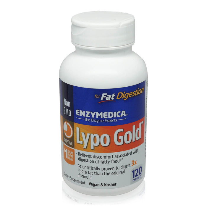 Enzymedica - Lypo Gold Enzymes for Optimal Fat Digestion 120 Capsules