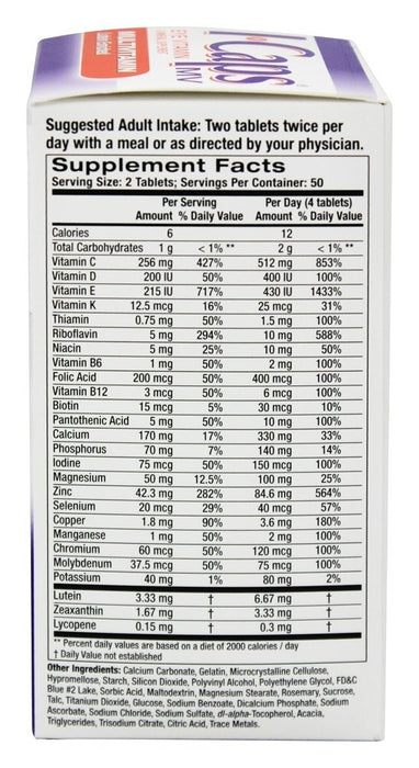Icaps Plus Alcon ICaps Multivitamin Eye Vitamin & Mineral Support, Coated Tablets ...