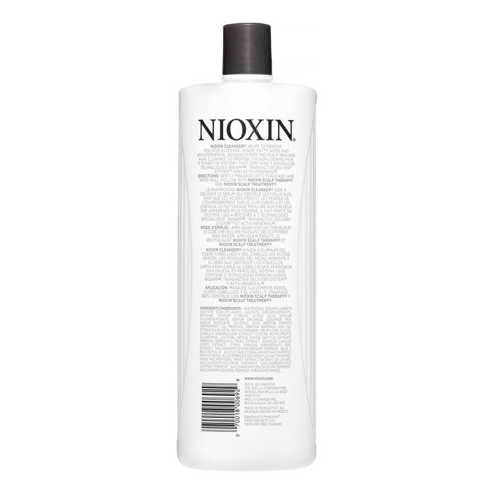 Nioxin System 1 Cleanser Shampoo 1 Liter/33.8Oz