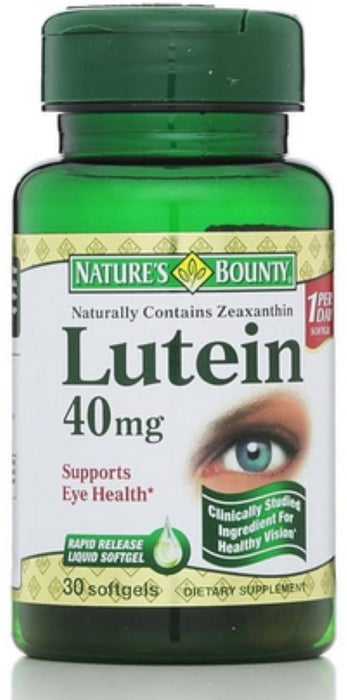 Nature's Bounty Lutein 40 mg Softgels, 30 ea (Pack of 6)