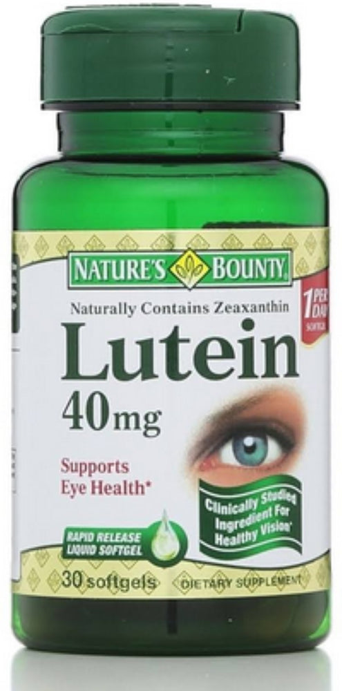 Nature's Bounty Lutein 40 mg Softgels, 30 ea (Pack of 6)