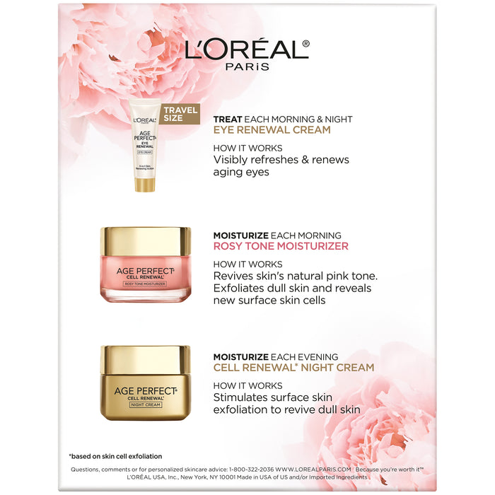 L'Oreal Paris Skincare Age Perfect Regimen Kit, 3 Piece Set