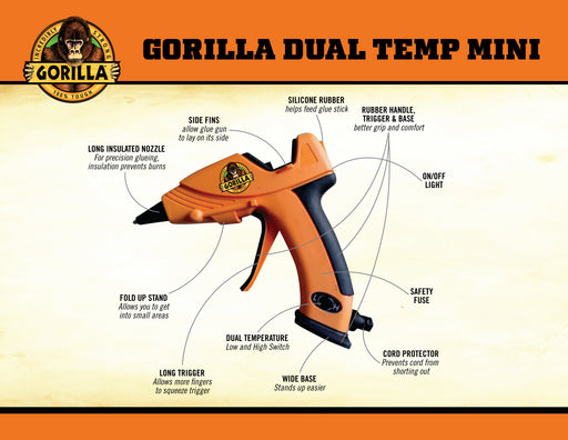 Gorilla Mini Hot Glue Gun, 1 Each