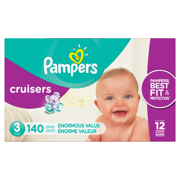 Pampers Cruisers Diapers Size 3 140 Count