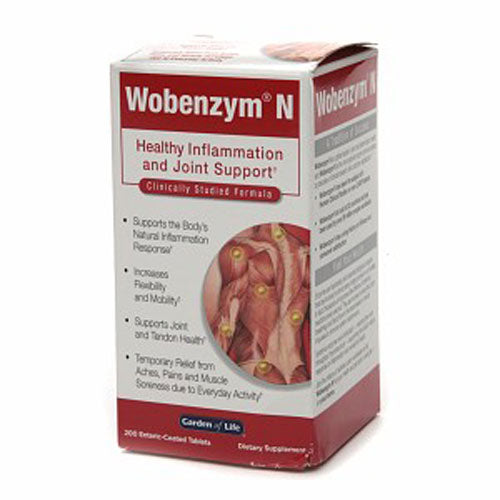 Garden Of Life Wobenzym N Healthy Inflammation And Joint Support Tablets - 200 Ea