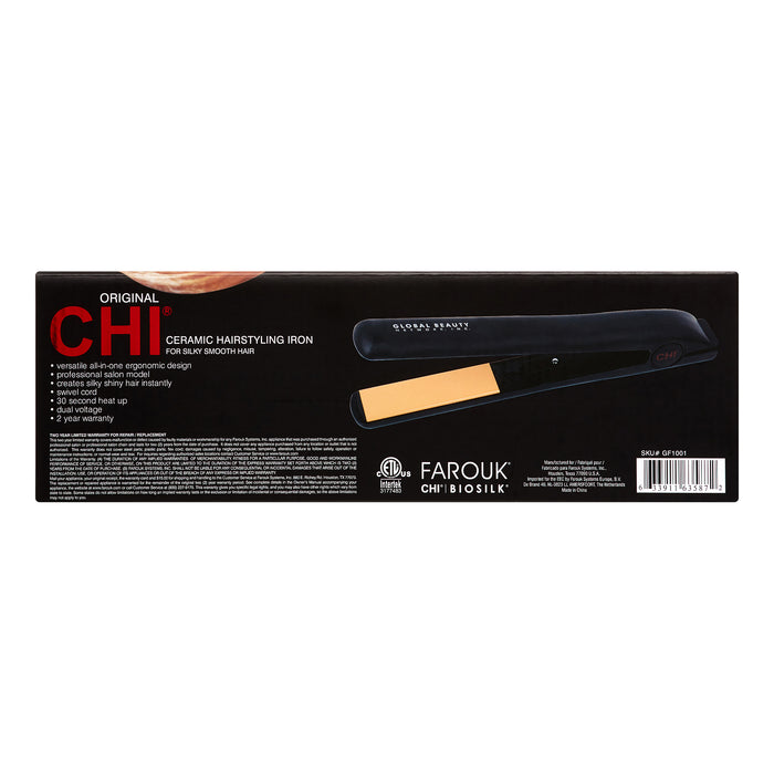 Chi Original Ceramic Hairstyling Flat Iron Straightener, 1"