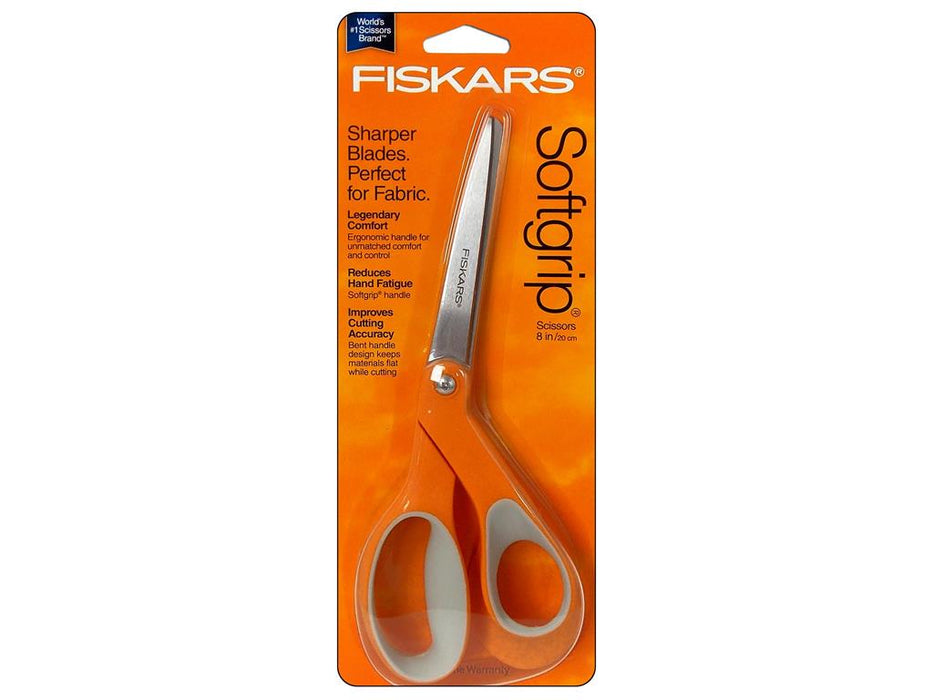 Fiskars Bent Ergonomic Orange Scissors, 1 Each