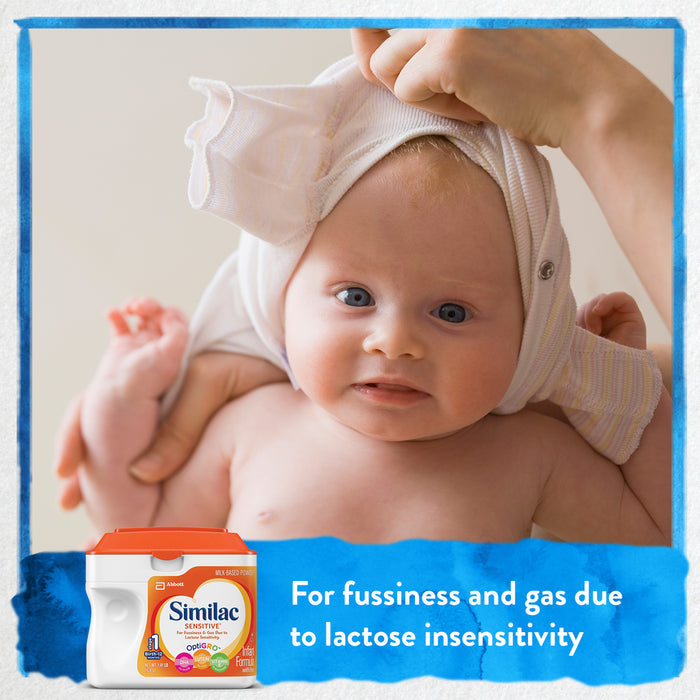 Similac Sensitive For Fussiness and Gas Infant Formula with Iron Baby Formula 22.5 oz Canister