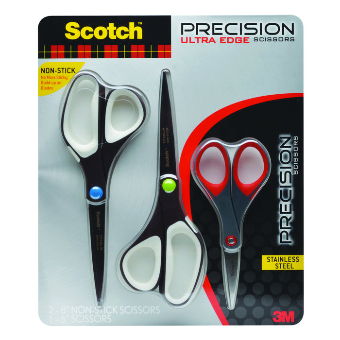 Scotch Scissor Value Pack, Non-Stick, Titanium Blades, 3 Count —