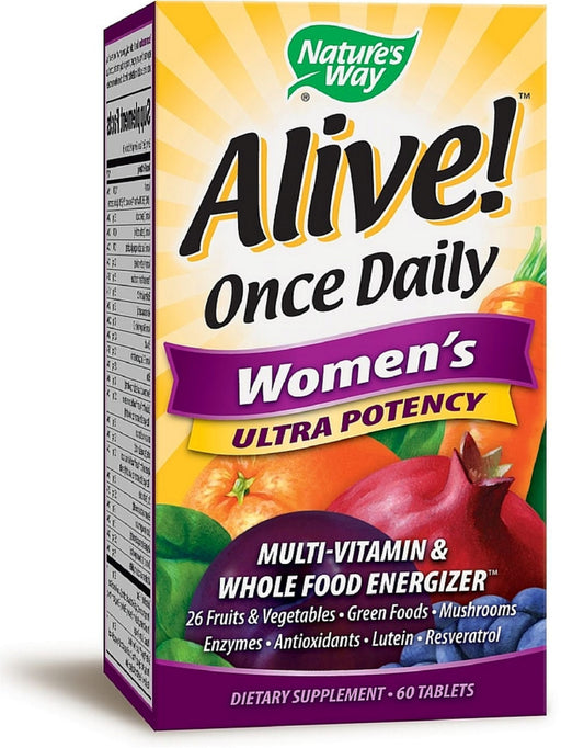 Nature's Way Alive! Once Daily Women's Ultra Potency Multivitamin & Whole Food Energizer Tablets 60 ea