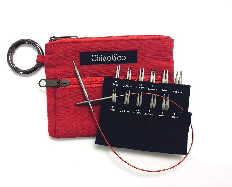 ChiaoGoo TWIST Shorties Red Lace Interchangeable Knitting Set