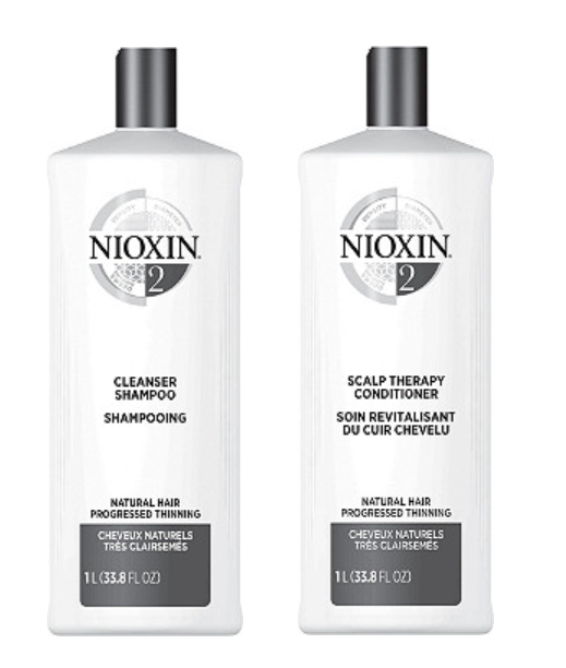 Nioxin System 2 Cleanser & Scalp Therapy Liter Duo, 33.8 Fl Oz