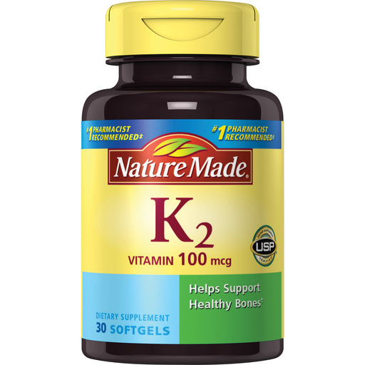 Nature Made Vitamin K2 Softgels, 100mcg, 30 Ct