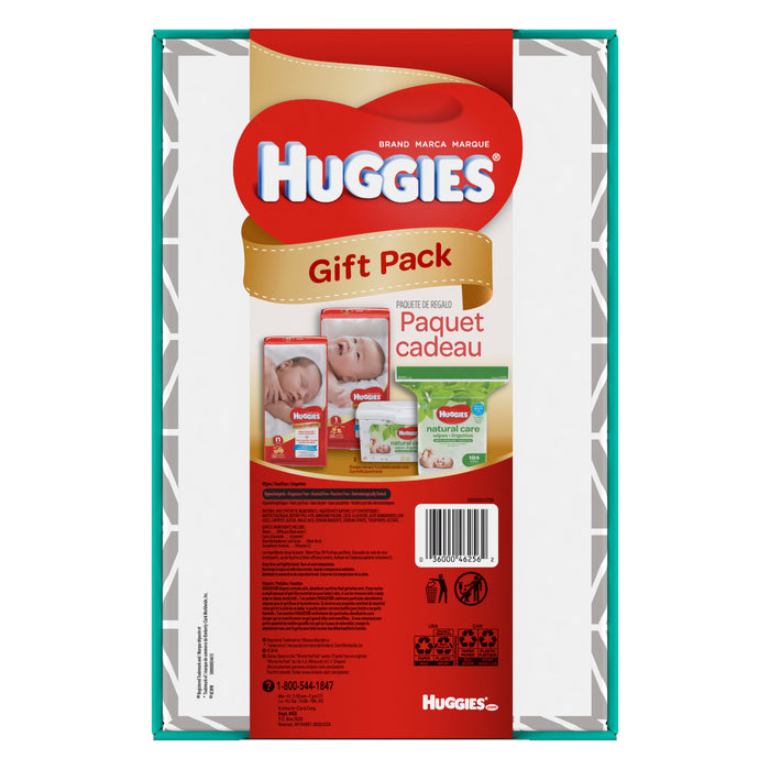 HUGGIES Gift Pack: Newborn Diapers + Size 1 Diapers + Huggies Natural Care Wipes