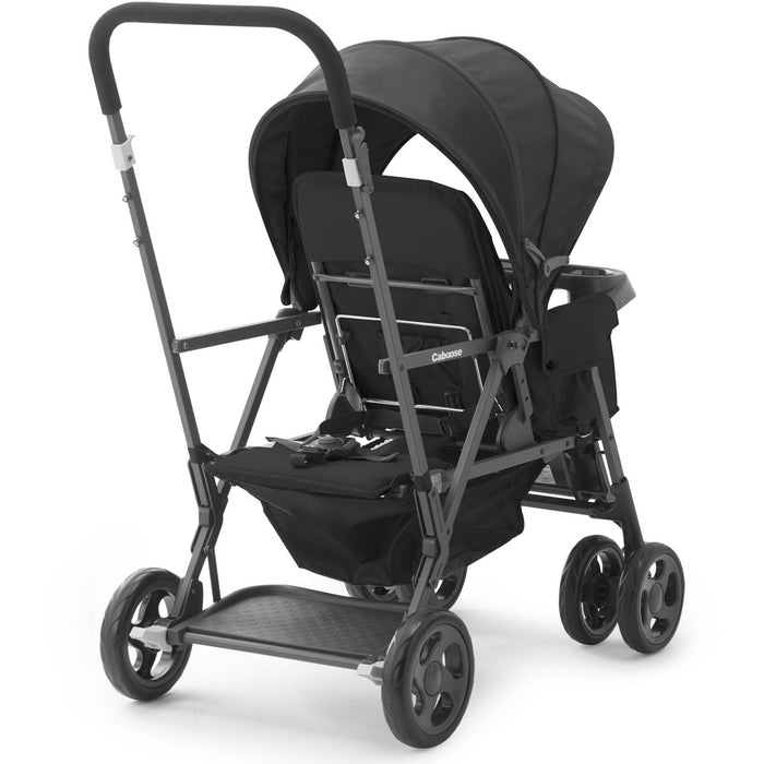 joovy caboose stand on double stroller Joovy Caboose Too Sit and Stand Tandem Stroller — Black — ExclusiveBuys.net