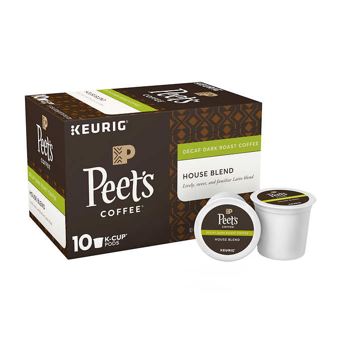 Peet’s Coffee, House Blend Decaf, Dark ROast, K-Cup Pods, 60ct