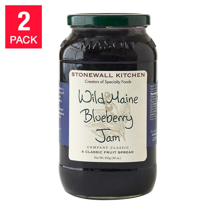 Stonewall Kitchen Wild Maine Blueberry Jam, 30 oz, 2-count