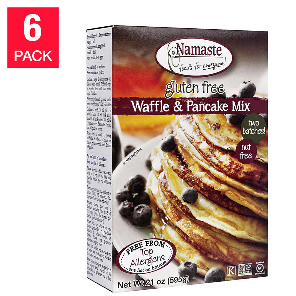 Namaste Gluten Free Waffle & Pancake Mix 21 oz., 6-pack