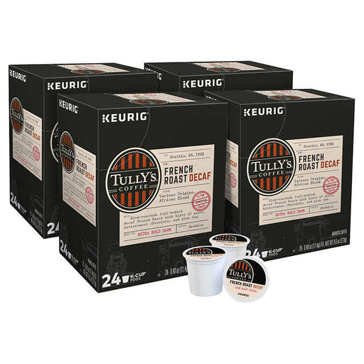 Tully's, French Roast Decaf, K-Cup Pods, 96-count