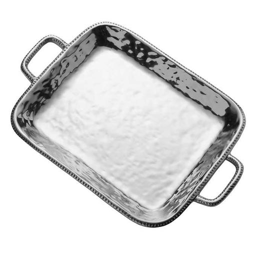 Wilton Armetale River Rock Rectangular Tray with Handles