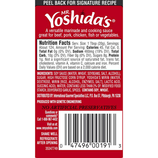 Mr. Yoshida's Sauce Original Gourmet, 86 oz