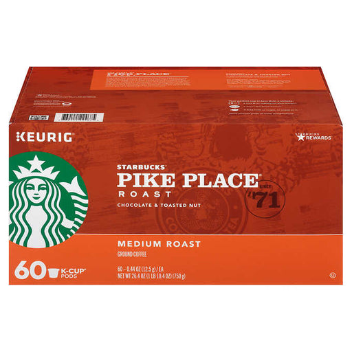 Starbucks, Pike Place, Medium Roast, K-Cup Pods, 60ct