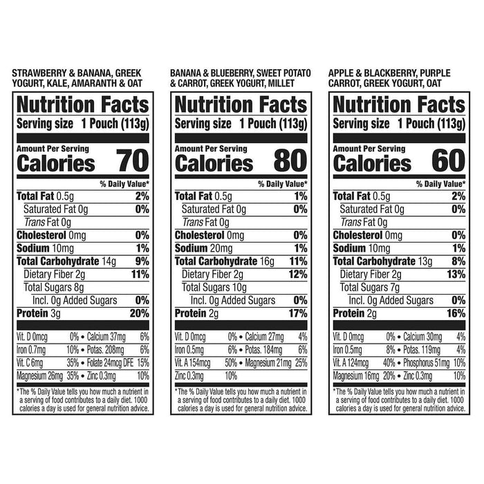 Plum Organics Mighty 4 Blends Variety, 2-pack