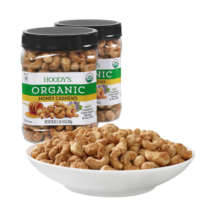 Hoody's Organic Honey Cashews 30 oz, 2-pack