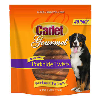 Cadet 6" Porkhide Twists for Dogs, 40-count, 2-pack