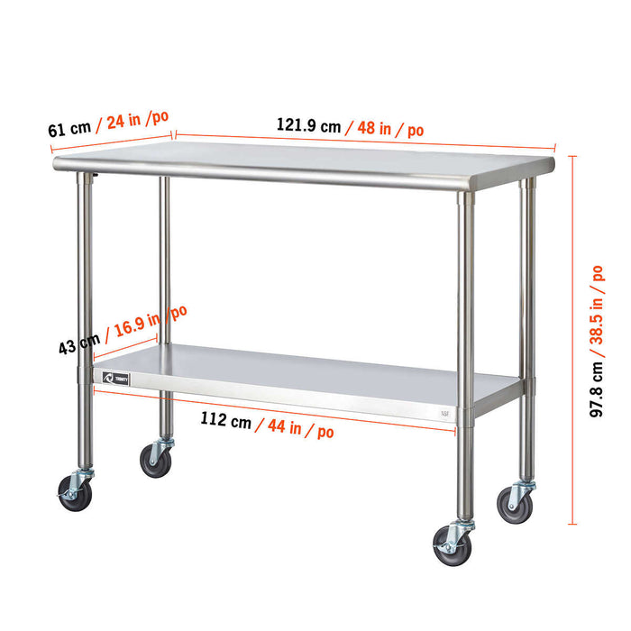 TRINITY Stainless Steel Prep Table