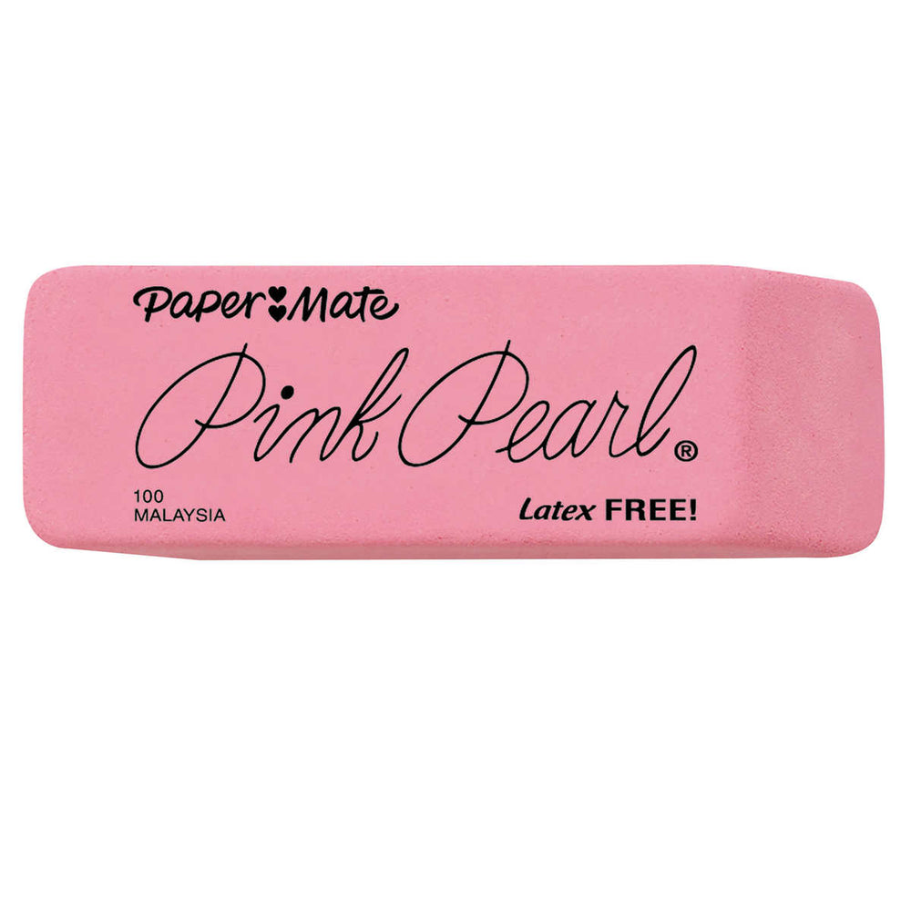 Paper Mate Pink Pearl Eraser, Medium, 24-count