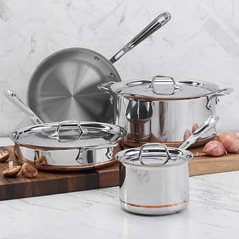 All-Clad Copper Core 7-piece Cookware Set