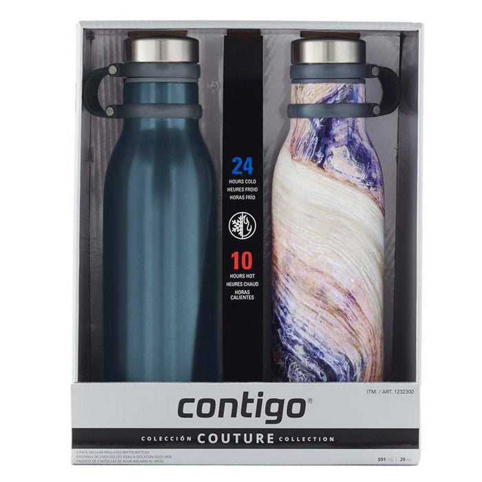 Contigo Couture 20 oz Water Bottle, 2-pack