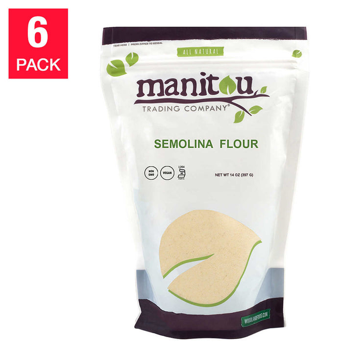 Manitou Semolina Flour 14 oz, 6-pack