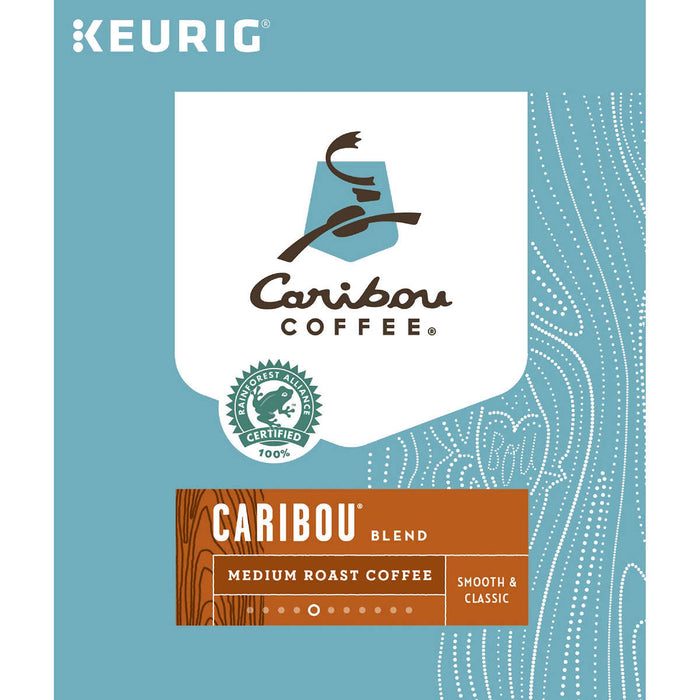 Caribou Coffee, Caribou Blend, Medium Roast, K-Cup Pods, 100ct