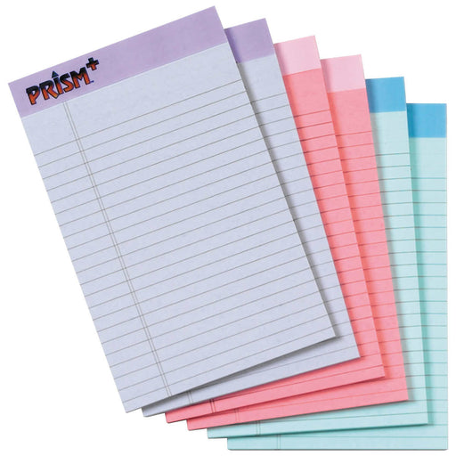 TOPS Prism+ Jr. Legal Pad, 5 in. x 8 in. Pastels, 18-count