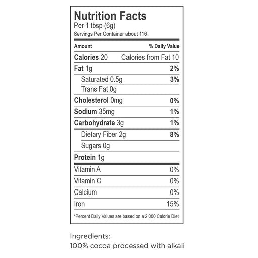 Rodelle Gourmet Baking Cocoa Powder, Dutch Processed, 25 oz