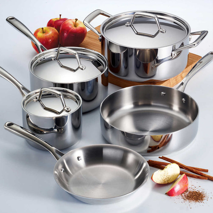 Tramontina 8-piece Stainless Steel Tri-ply Clad Cookware Set