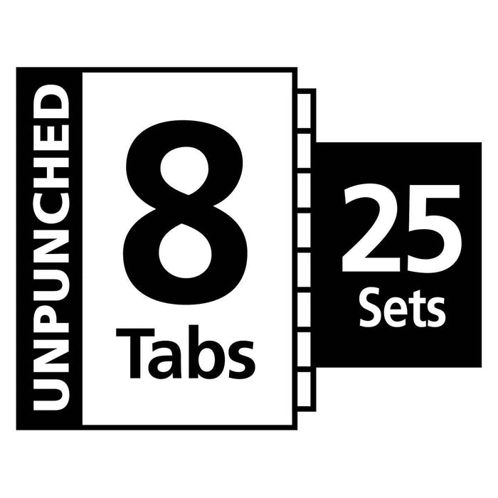 Avery Clear Label 8-Tab Index Divider, Letter Size, 25 Sets