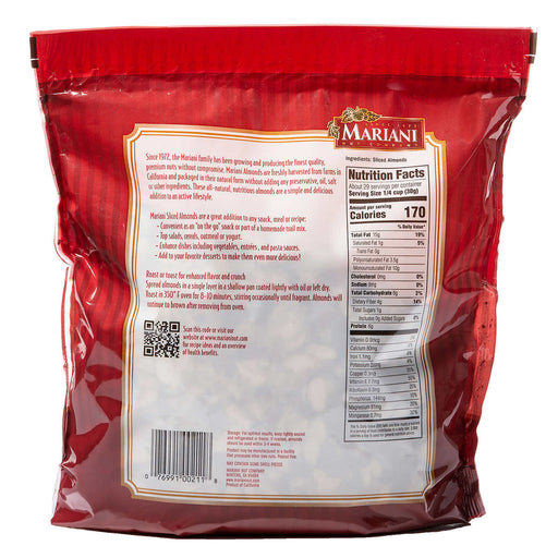 Mariani Sliced Premium Almonds, 2 lbs